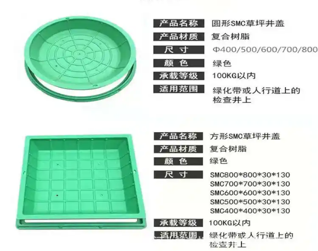 红坪镇树脂复合种植井盖展示